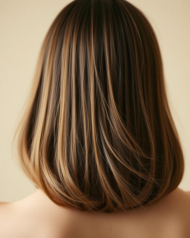 Client before hot-keratin extensions — shoulder length fine hair