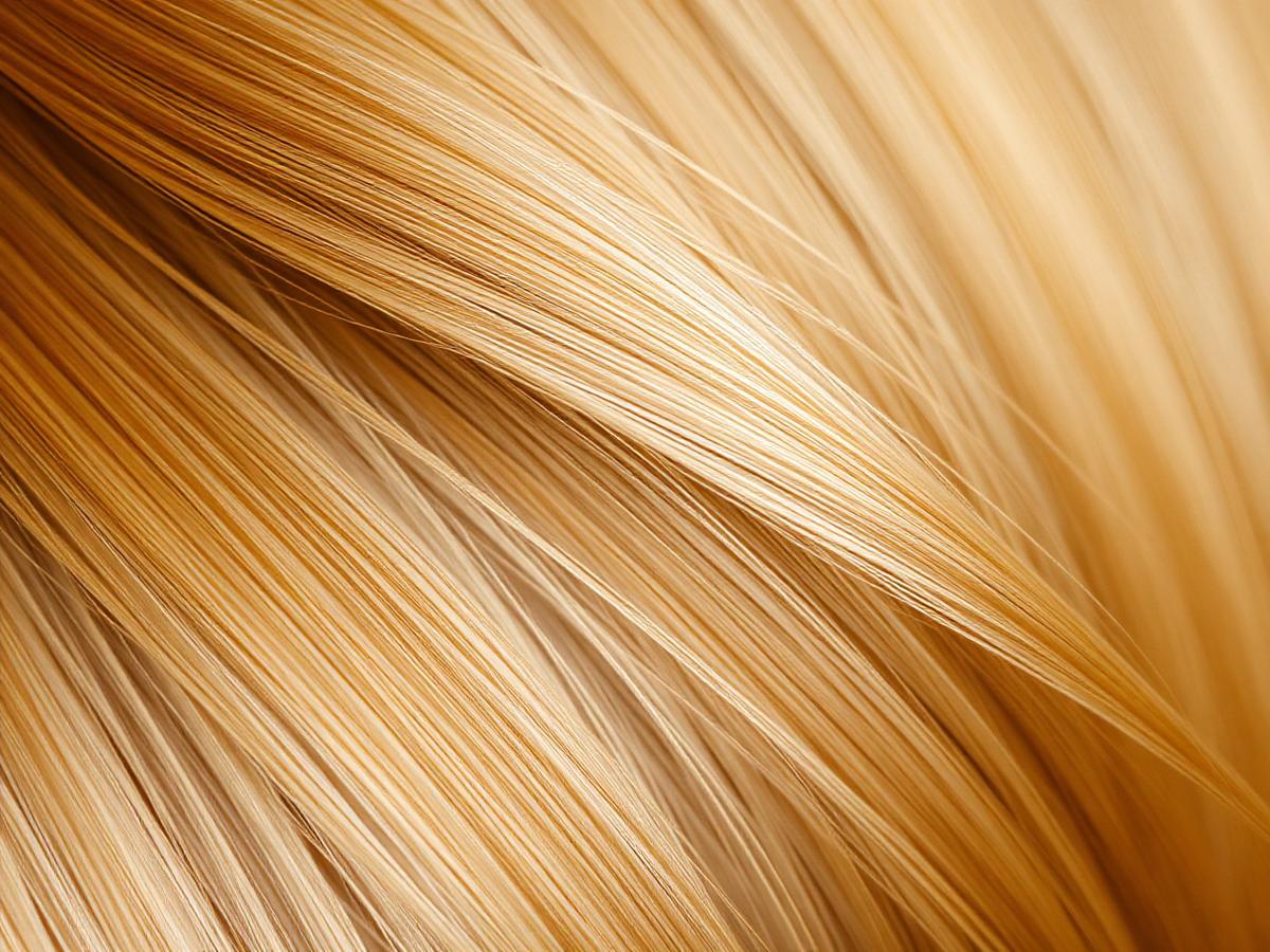 Macro of golden honey highlights
