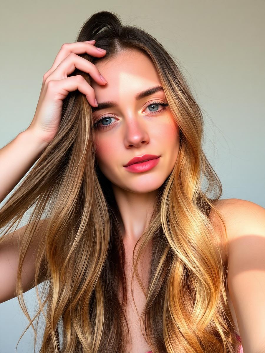 Bronde balayage with natural movement