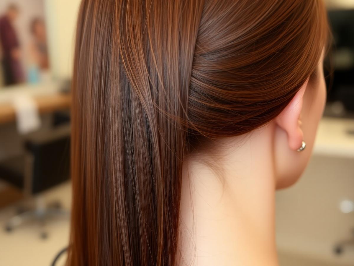 Invisible keratin extension bonds close up